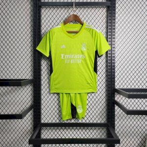 Real Madrid 2023/24 Green Goalkeeper Kids Kit