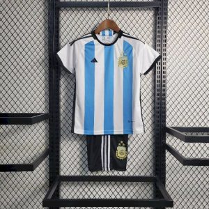 Argentina 2022 Word Cup Home 3-Stars Kids Kit