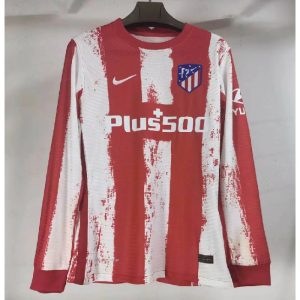Atletico Madrid 2021/22 Home Authentic Long Sleeves Jersey Player Version