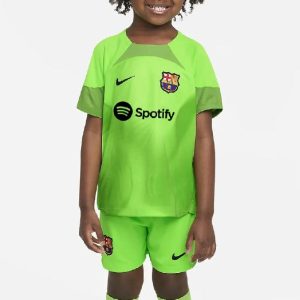 Barcelona 2022/23 Goalkeeper Kids Kit