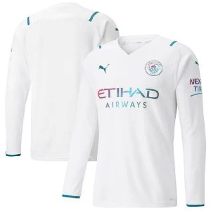 Manchester City 2021/22 Away Authentic Long Sleeves Jersey Player Version