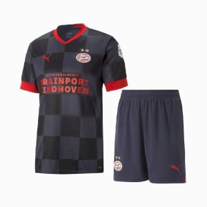 PSV Eindhoven 2022/23 Away Kids Kit