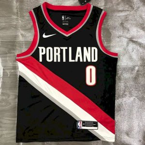 Men's Damian Lillard Black 2020-21 Swingman Player Jersey - Icon Edition