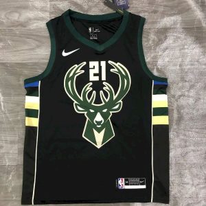 Men's Jrue Holiday 2020-21 Black Swingman Jersey - Icon Edition