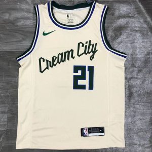 Men's Jrue Holiday 2020-21 White Swingman Jersey - City Edition