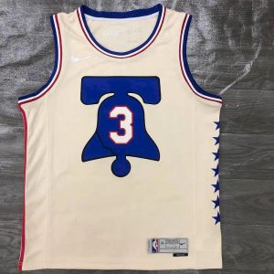 Men's Allen Iverson Cream 2020-21 Swingman Player Jersey - Earned Edition