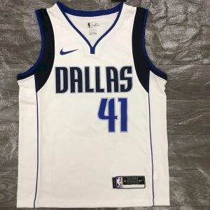 Men's Dirk Nowitzki White Swingman Player Jersey - Association Edition