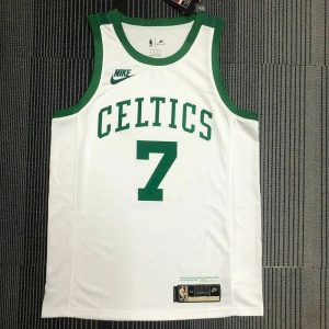 Jaylen Brown Men's White 2021-22 75th Anniversary Jersey - Classic Edition