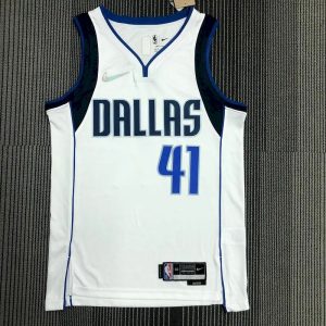 Men's Dirk Nowitzki White Team Jersey - 75th Anniversary Edition