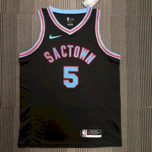 Men's De??Aaron Fox Black Team Jersey - City Edition