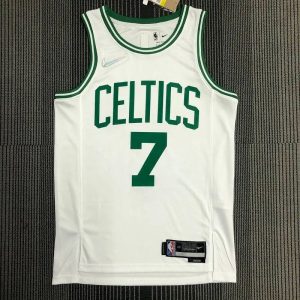 Men's Jaylen Brown White Team Jersey - 75th Anniversary Edition