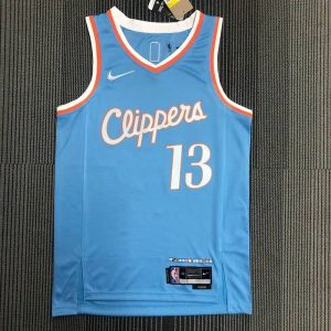 Men's Paul George Blue Team Jersey - 75th Anniversary City Edition