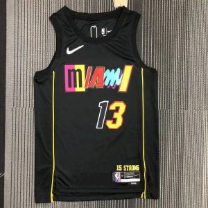 Men's Bam Adebayo Black Team Jersey - 75th Anniversary City Edition