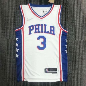 Men's Allen Iverson White Team Jersey - 75th Anniversary Edition