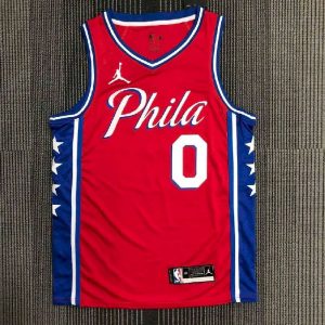Men's Tyrese Maxey Red Team Jersey - Statement Edition