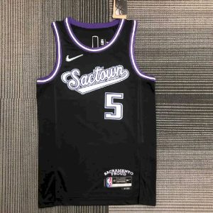 Men's De??Aaron Fox Black Team Jersey - City Edition
