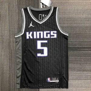 Men's De??Aaron Fox Black Team Jersey