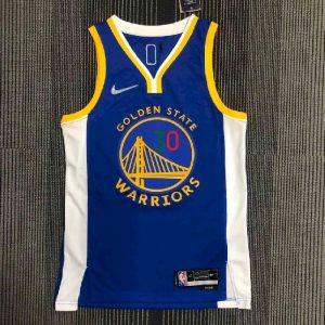 Men's Stephen Curry Blue Team Jersey - 75th Anniversary Edition