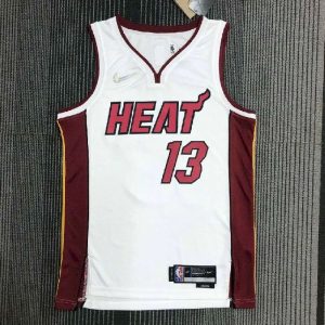 Men's Bam Adebayo White Team Jersey - 75th Anniversary Edition