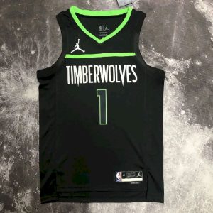 Men's Anthony Edwards Black Team Jersey - Statement Edition