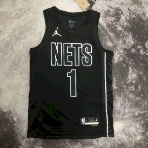 Men's Mikal Bridges Black Team Jersey - Statement Edition