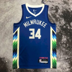 Men's Giannis Antetokounmpo Blue Team Jersey - City Edition