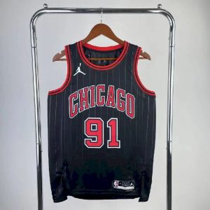 Men's Dennis Rodman Black Team Jersey - Statement Edition