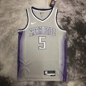 Men's De??Aaron Fox Gray Team Jersey - City Edition