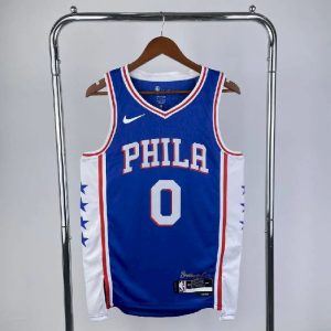 Men's Tyrese Maxey Blue Team Jersey