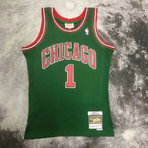 Men's M&N 08/09 Derrick Rose Green Retro Jersey