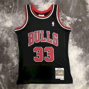 Men's M&N 1998 Scottie Pippen Black Retro Jersey