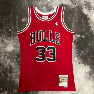 Men's M&N 1998 Scottie Pippen Red Retro Jersey
