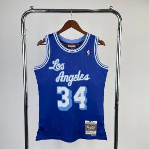 Men's M&N 1996/97 Shaquille O'Neal Blue Retro Jersey