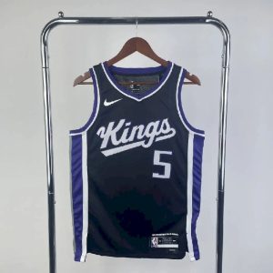 Men's De??Aaron Fox Black Away Team Jersey
