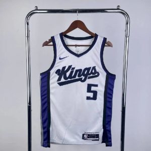Men's De??Aaron Fox White Home Team Jersey