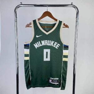 Men's 2023 Damian Lillard Green Away Team Jersey
