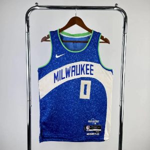 Men's 2024 Damian Lillard Blue Team Jersey - City Edition