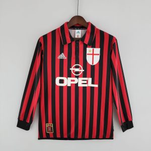AC Milan 1999/00 Home Long Sleeves Retro Jersey