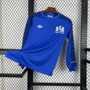 Manchester United 2024/25 Joint Edition Blue Long Sleeves Retro Jersey