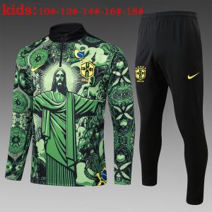 Brazil 2024/25 Half-Zip Kids Sweater+Pant 815