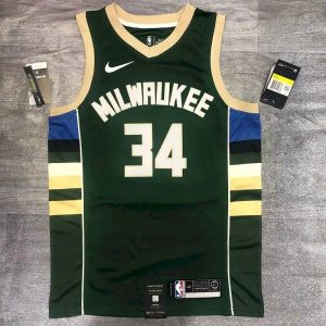 Men's Giannis Antetokounmpo 2020-21 Green Swingman Jersey - Icon Edition