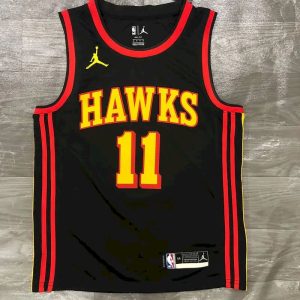 Men's Trae Young Black Swingman Player Jersey - Statement Edition