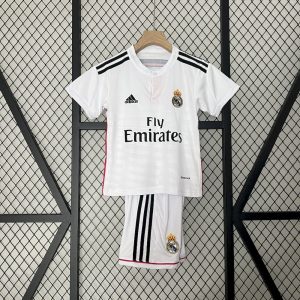 Real Madrid 2014/15 Home Kids Retro Jersey And Shorts